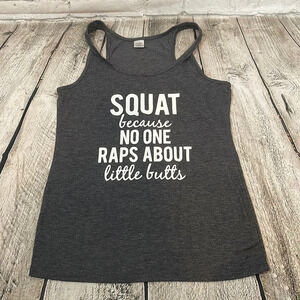 Women’s racerback dark gray workout tank top Small